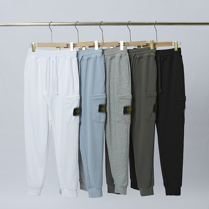 High-Quality Cross-Border Stone American Trendy Brand Jogger Pants Versatile Sweatpants Solid Color Casual Sports Long Pants for Men