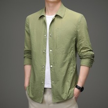 翻领防晒服男轻薄透气中年男士防晒衣夹克防紫外线夏装衬衫外套潮