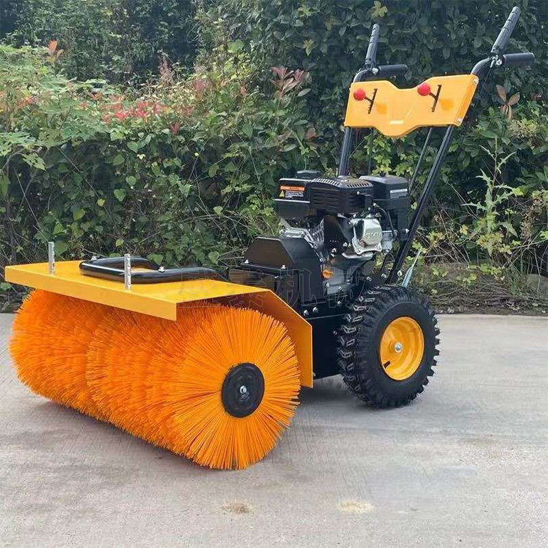 手推式小型扫雪除雪设备 手推滚刷扫雪机  三合一扫雪机 铲雪设备