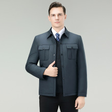 大牌冬季棉衣外套男2025新款轻时尚爸爸冬装行政休闲简约夹克棉服