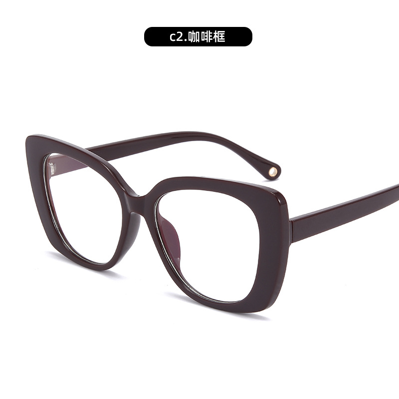 Selección de comercio exterior de moda montura de ojo de gato gafas anti-luz azul montura grande modelo de celebridad de Internet marco de gafas personalizado ventas directas de fábrica