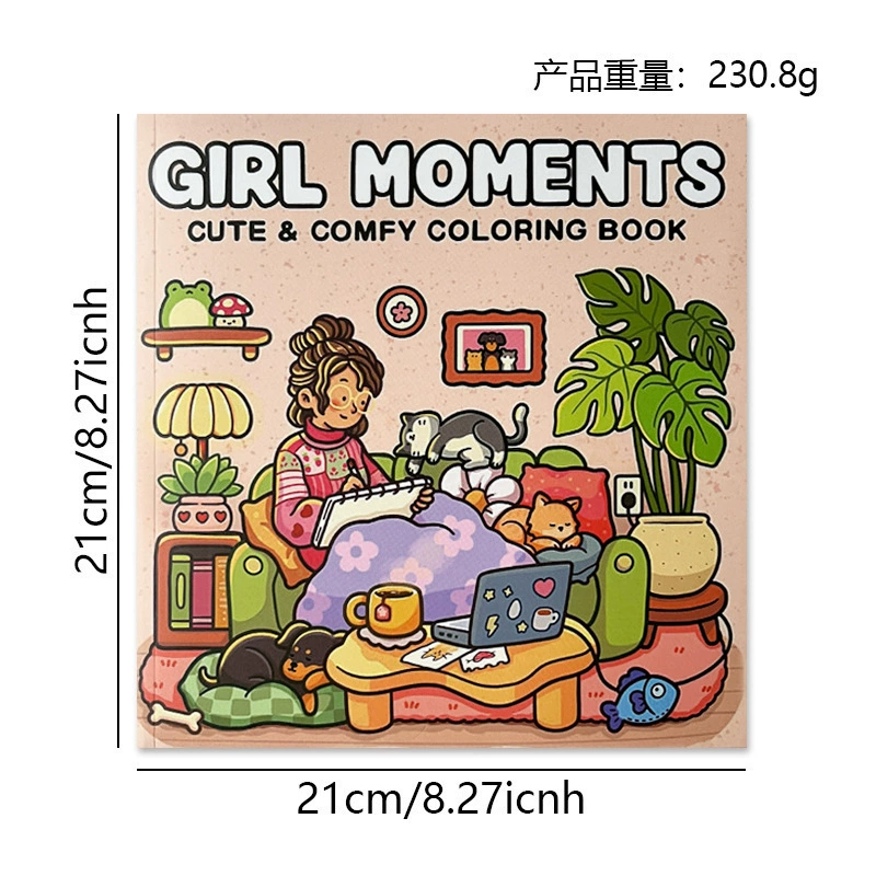 Новые поступления GIRL MOMENTSCUTE раскраска для девочек, подростковая мультяшная раскраска