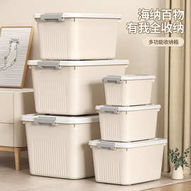 塑料收纳箱家用宿舍零食衣服玩具整理箱杂物收纳盒内衣大号储物箱