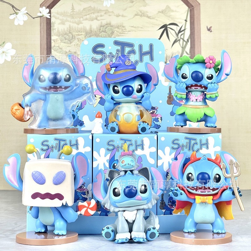 国境を越えたスティッチフィギュアハロウィンスティッチ人形ブラインドボックスガシャポン人形マシン装飾品卸売ドロップシッピング|undefined
