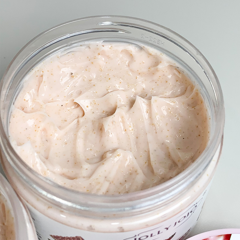 JOLLY JOJO Pomegranate Cherry Blossom Body Scrub removes chicken skin, rejuvenates the whole body, exfoliates, and is a skin care product undefined