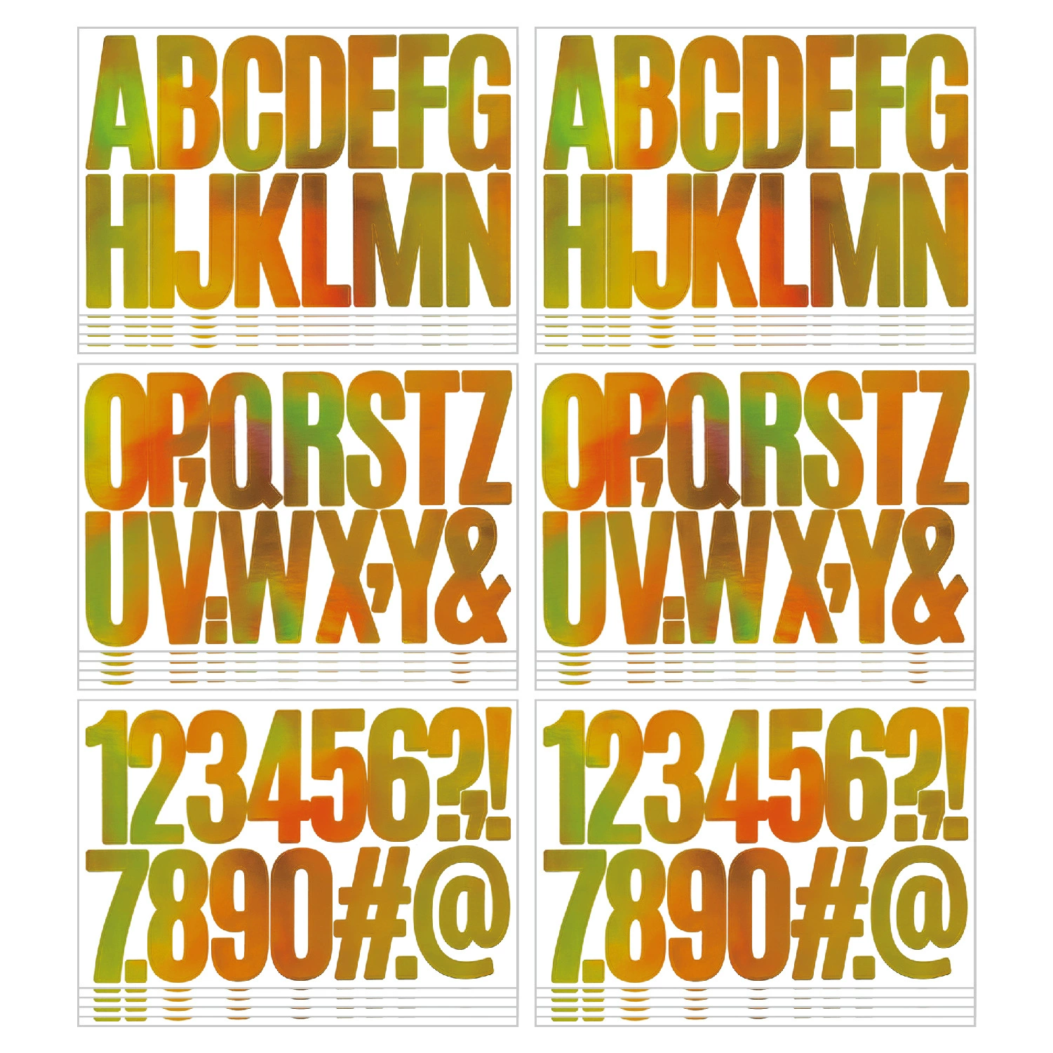 3-дюймовая Радужная Золотая буква наклейка день рождения тянуть флаг DIY Вечеринка школьные Украшения Большая бронзовая наклейка