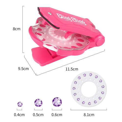 Makeup toy bling bling diamond drill machine girl toy doll house toy hair sticker drill machine toy