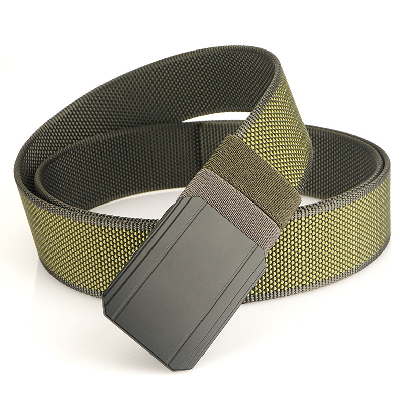 Nuevo cinturón de nylon giratorio de doble uso de doble cara casual versátil tejido poliéster pantalones cinturón simple cinturón de lona