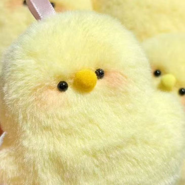 Cute chick colgante de dibujos animados japoneses curar adorable animal mini muñeca de peluche bolsa colgante llavero
