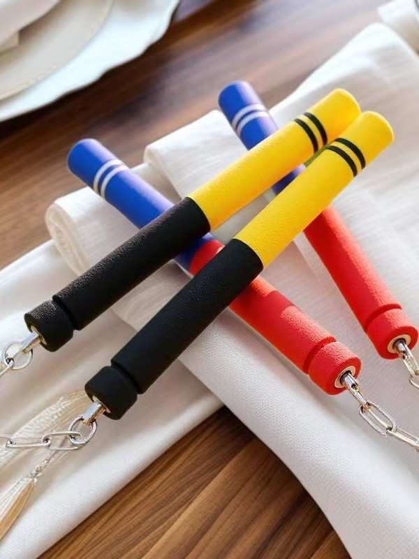 New sponge spliced color nunchaku children's performance nunchaku…