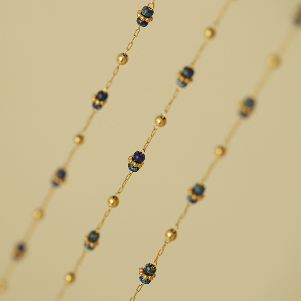 Handmade Gold Beads Necklace Bracelet Sets
