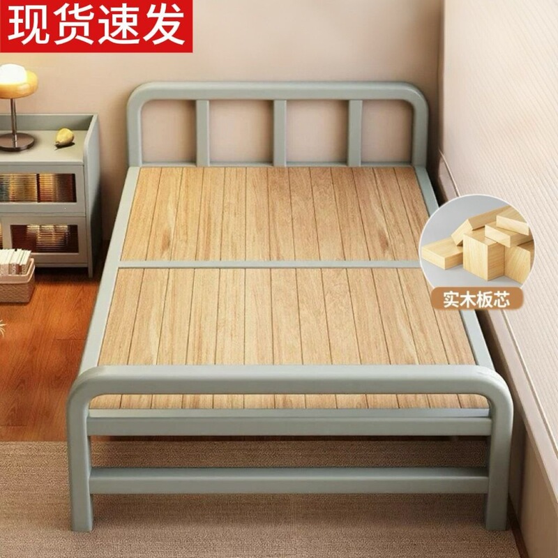Folding Single Bed, Solid Wood Simple Bed, Home Use for Nap, Adult Nap, Double Bed, 1.2m Small Beds, Office Folding Single Bed, Solid Wood Simple Bed, Home Use for Nap, Adult Nap, Double Bed, 1.2m Small Beds, Office