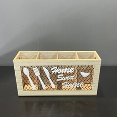 ヨーロッパ式木製ホームナイフフォーク収納ケースキッチン食器置物整理洋食スプーン収納ケースクロスボーダー熱売