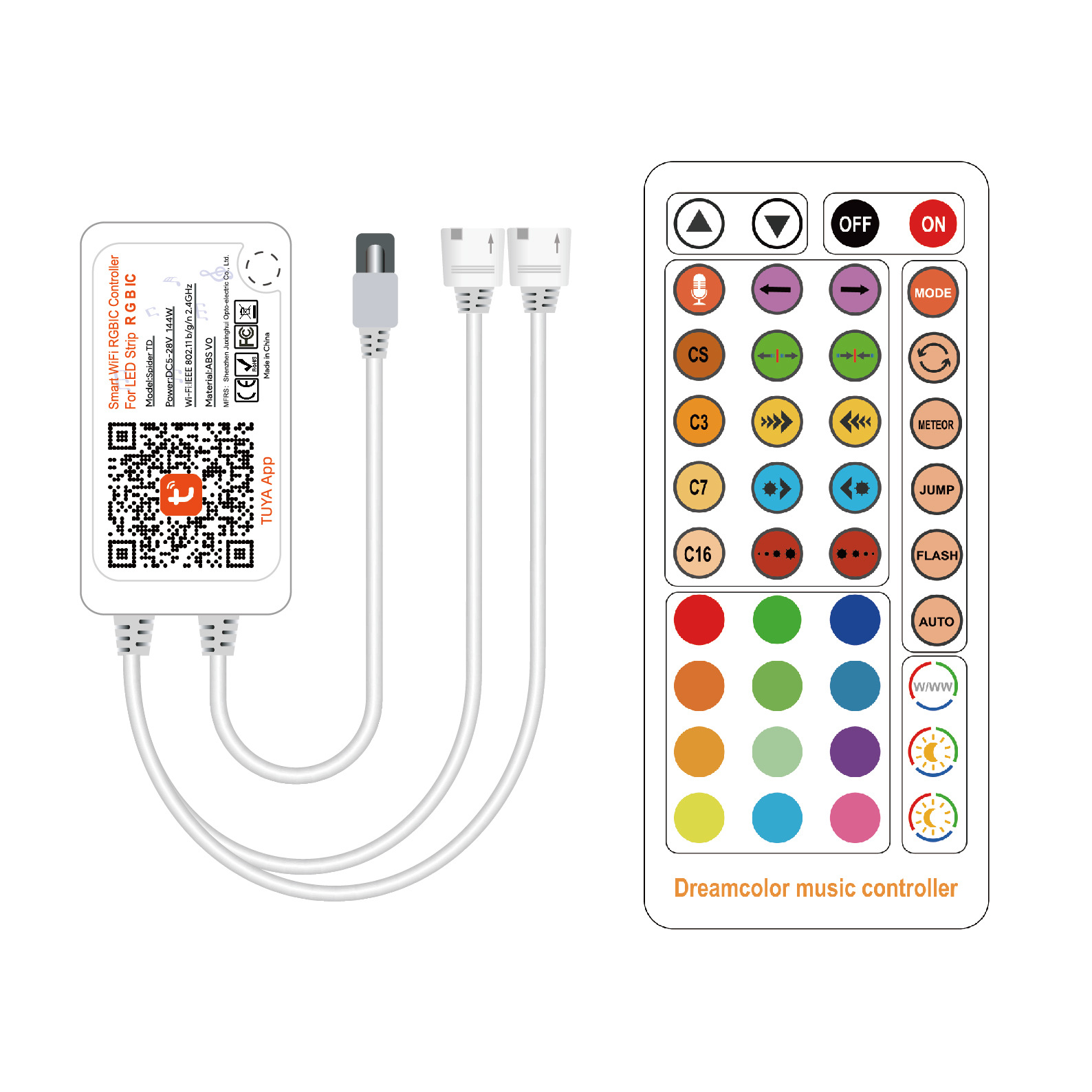 led新款防水灯带RGB幻彩套装wifi蓝牙音乐灯条七彩灯带智能语音