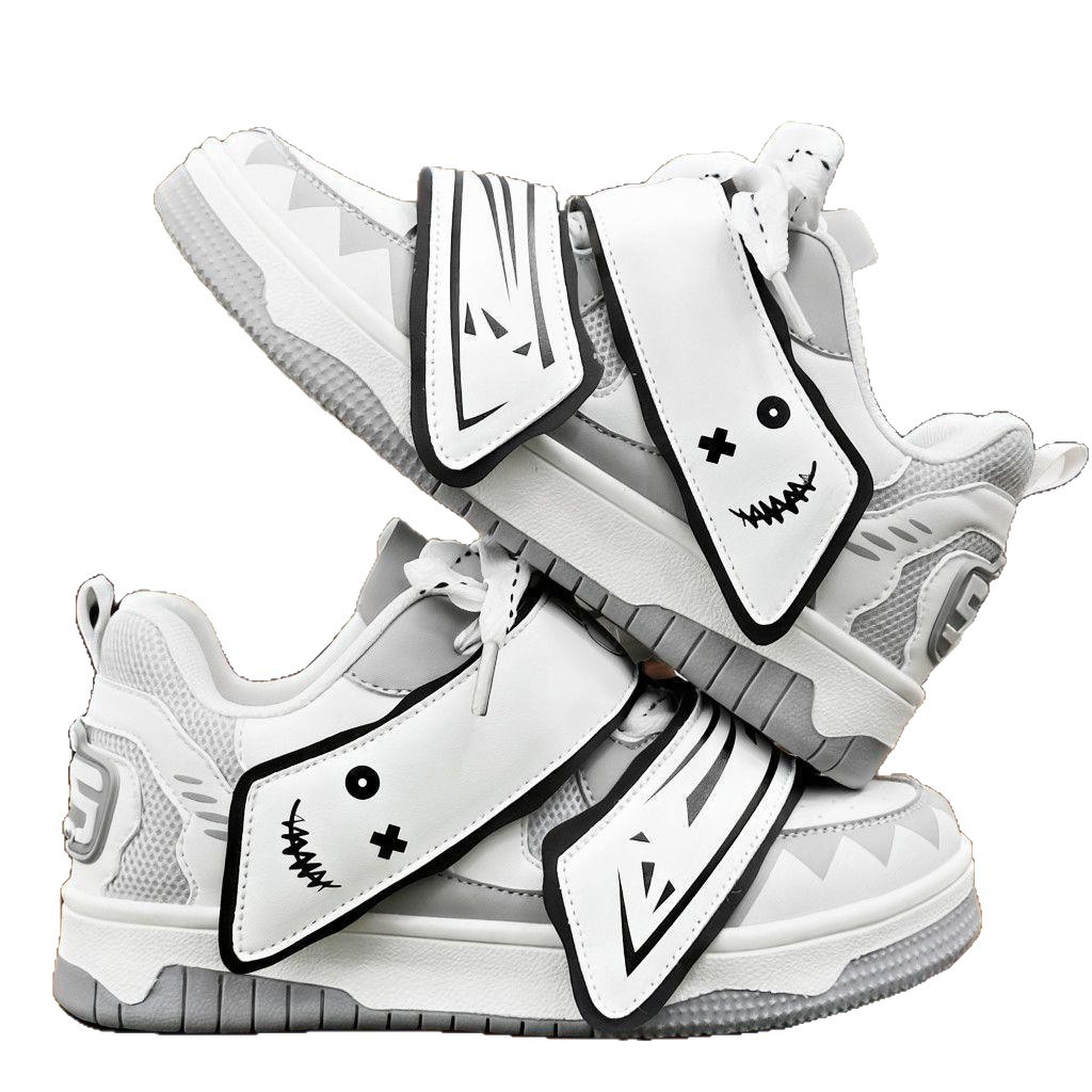 Guochao ins viento dopamina tiburón skate zapatos de suela gruesa tide ulzzang pareja casual zapatos deportivos de pan para hombre
