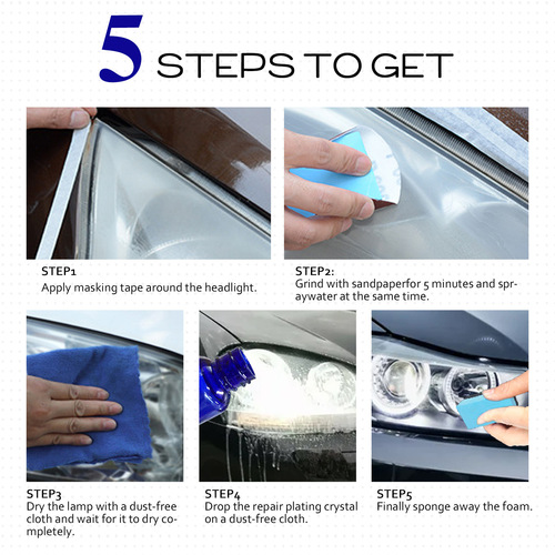 Rayhong Car Light Repair Fluid Car Light Crystal Plating Renovation Agent Car Headlight Scratches and Yellowing Coating Repair