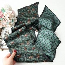 马术格子新款真丝女杭州丝绸围巾丝巾长条巾复古桑蚕丝飘带高档批