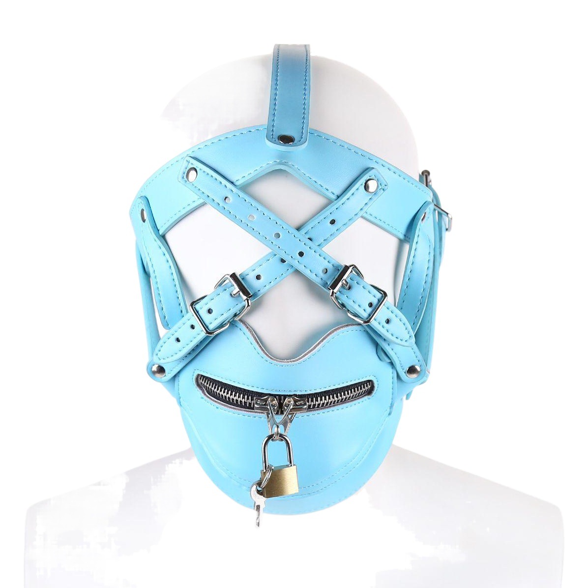 Juguetes juguetes sexuales adultos capucha de cuero máscara cabeza máscara de ojo juguetes alternativos pasión obligado accesorios de cuero image 1