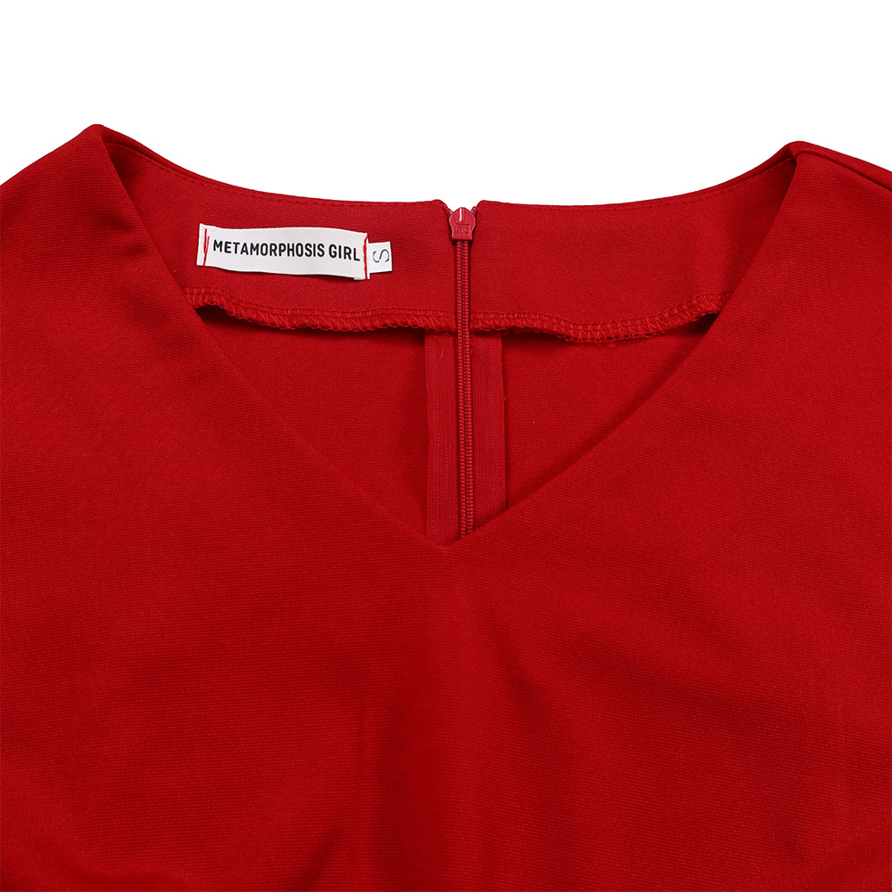 Autumn and winter women's new long-sleeved elegant temperament OL ruffled V-neck tops and pants two-piece set_voghion.com