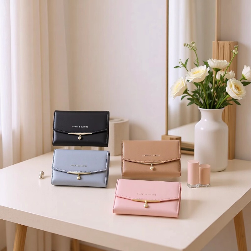 Daini Korean Style Solid Color Simple Pearl Pendant 70% off Large Capacity Multifunctional Medium Wallet for Women Special Price Daini Korean Style Solid Color Simple Pearl Pendant 70% off Large Capacity Multifunctional Medium Wallet for Women Special Price