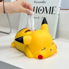 可爱皮卡丘纸巾盒家用客厅摆件动漫桌面装饰品抽纸盒家居收纳跨境