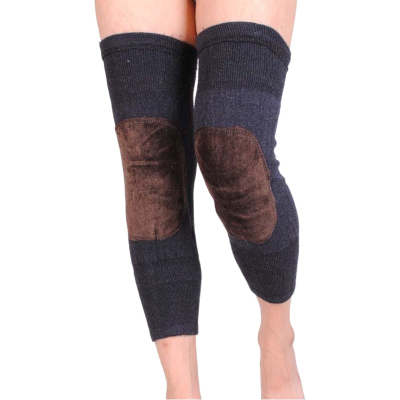 Autumn and Winter Warm Knee Pads, Imitation Cashmere Knee Pads, Thickeneded and Velvet Knee Pads, Imitation Wool Knee Pads, Woolen Leg Pads, Double-Layer Needles