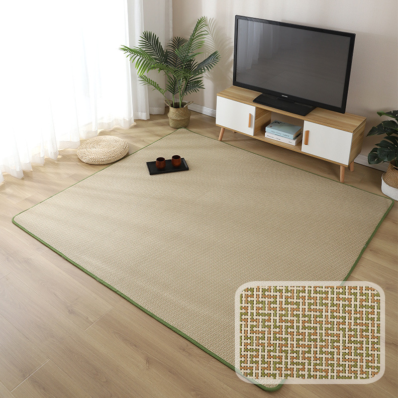 Los fabricantes suministran alfombra de estilo japonés alfombra dormitorio sala de estar ventana de la Bahía verano ratán estera del piso tatami