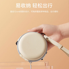 Factory direct sales wholesale glasses folding sunglasses storage box EVA headphone bag round zipper bag folding glasses bag