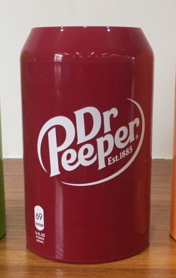 진한 빨간색 355ml 닥터 페퍼* 캔 고무 슬리브