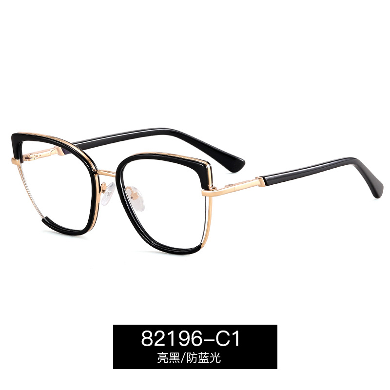 82196 Europa y América TR90 moda degradada marco de gafas ultraligeras marco de gafas de estiramiento facial gafas anti-luz azul gafas de mujer