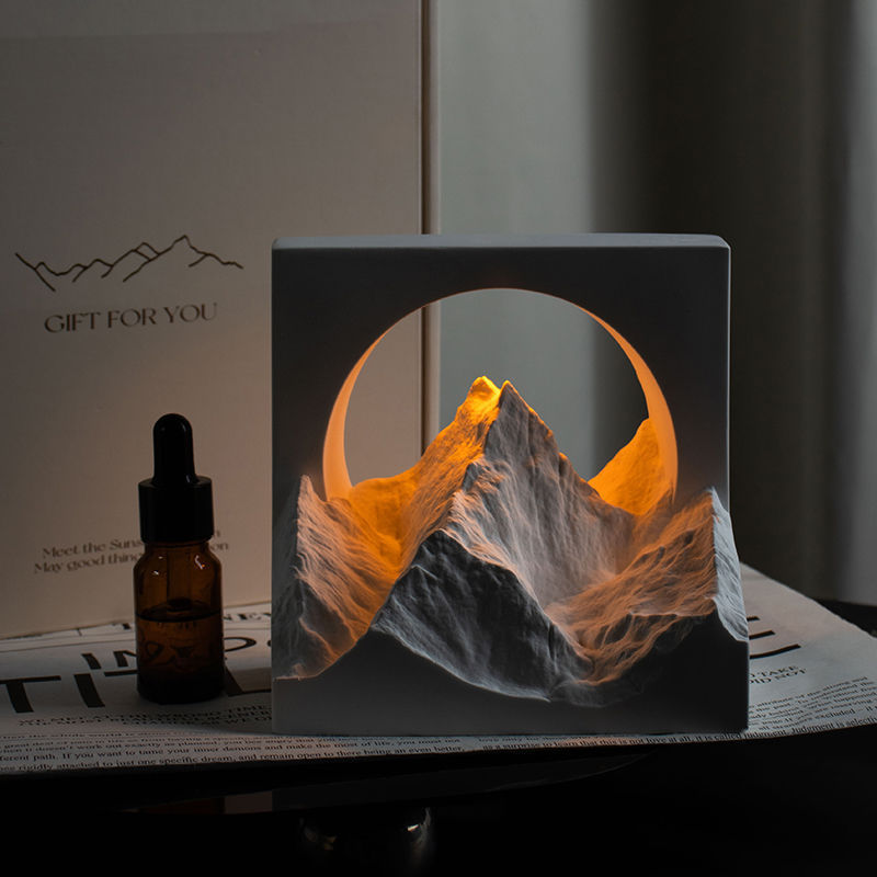 雪山香薰扩香石夜灯摆件生日礼物送女生朋友闺蜜感小众|undefined