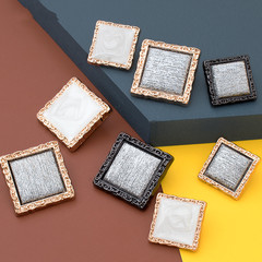 金屬方形大衣紐扣毛呢羊絨外套風衣西裝西服袖口女裝衣服裝飾扣子