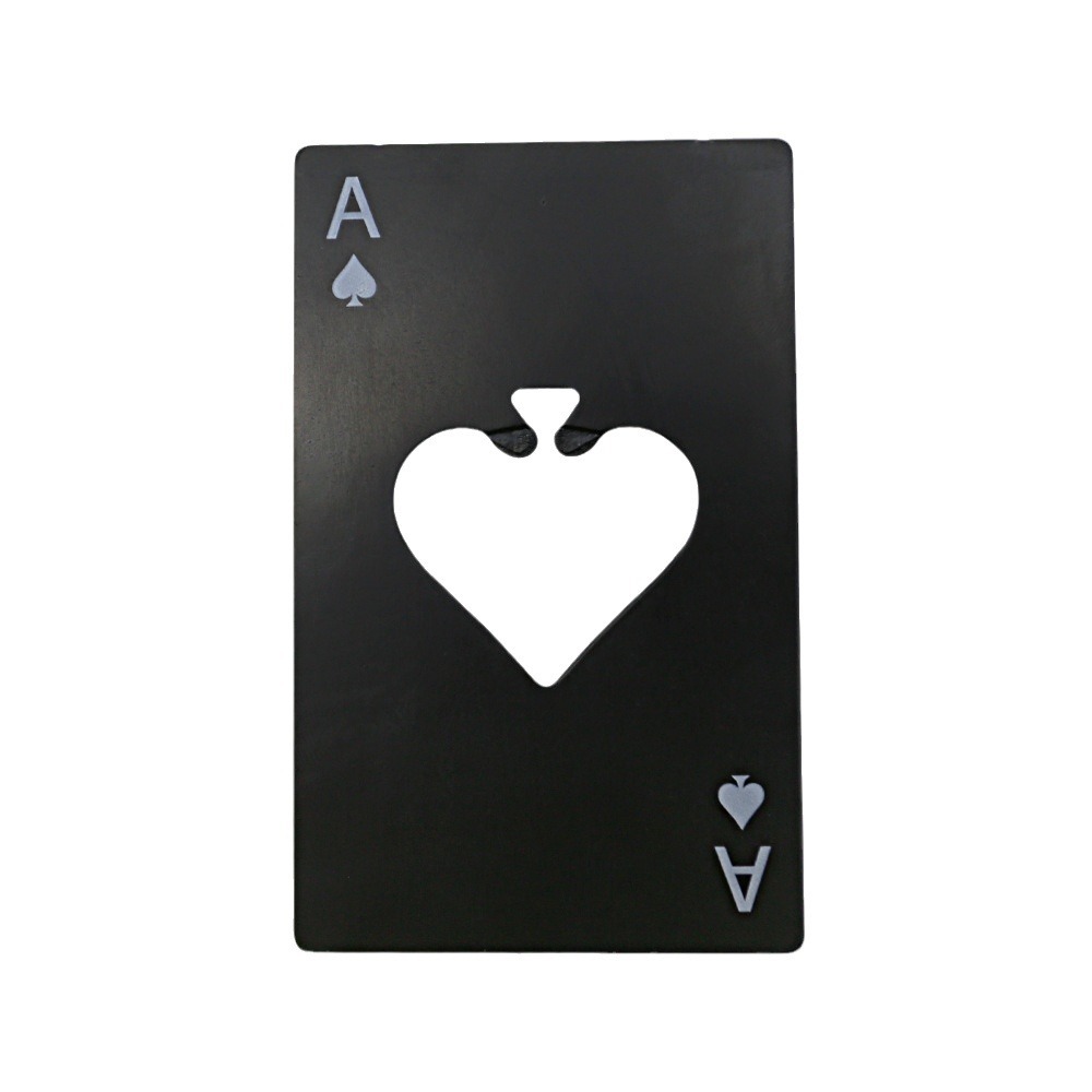 Melocotón negro un cuchillo de tarjeta abrebotellas creativo en forma de póker herramienta para el hogar de acero inoxidable tarjeta abrebotellas cerveza destornillador