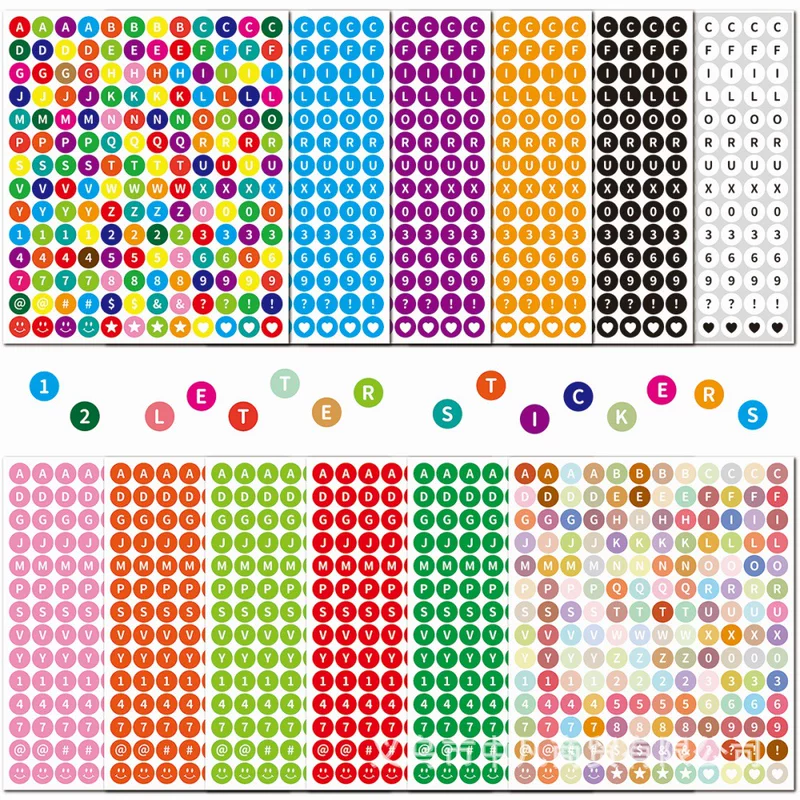 Waterproof sticker, rainbow cards, 0.5 inch, DIY, scheduler