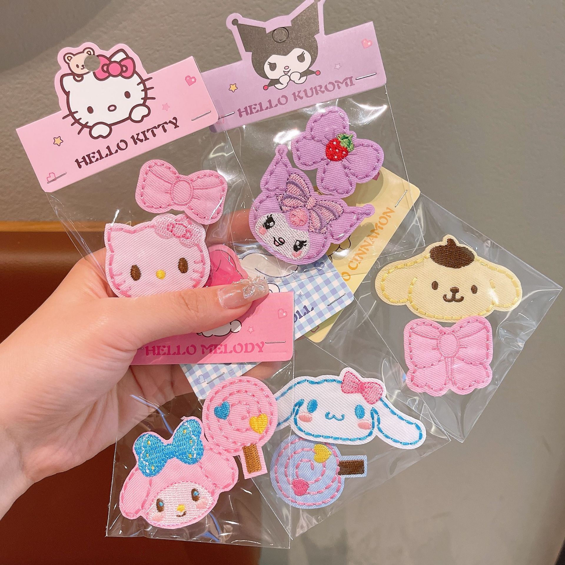 Cartoon Kulomi Posting Cute Children's Broken Hair Finishing Artifact Girl's Front Fringe Velcro Traceless Hair Cards