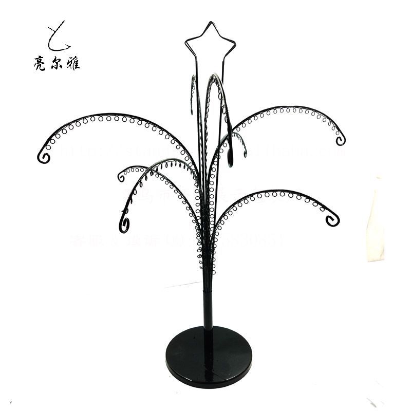 商超百货DIY桌面大号五星树形拆装铁艺 钥匙扣摆件喷粉铁树展架