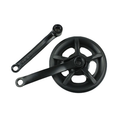 牙盘曲柄折叠自行车钢铁合金轮盘32T齿双护罩变速车牙盘152mm曲柄|ms