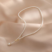 人工珍珠頸鏈女復古簡約風網紅同款短款小米珠仙氣超仙仙女鎖骨鏈