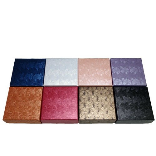 Scallop pattern set jewelry box carton earrings bracelet ring pendant bracelet storage box jewelry gift box wholesale