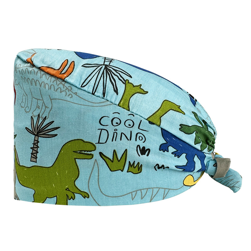 Gorro quirúrgico de algodón puro de las mujeres impreso ajustable calabaza tapa confinamiento quimioterapia a prueba de polvo puntera enfermera trabajo sombrero hombres