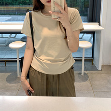 预售宽松收腰短袖上衣夏200斤正肩显瘦T恤女装