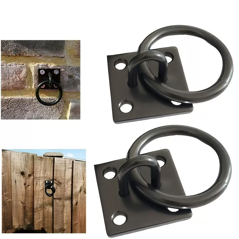 黑色电泳304不锈钢方形门扣船用甲板游艇配件新款钩绳拉环固定扣