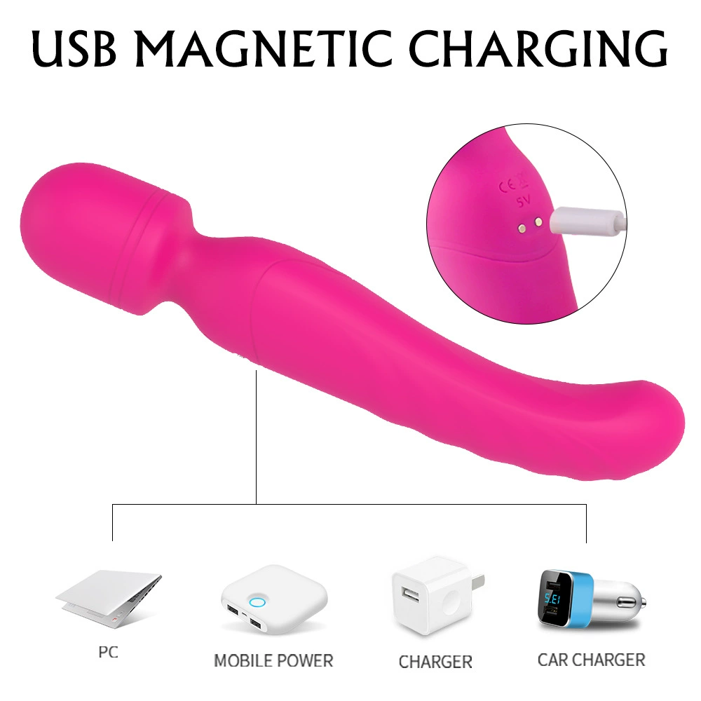 Shande S197 cross -border sex toy handheld strong earthquake heating massage stick clitoris breast massage AV stick