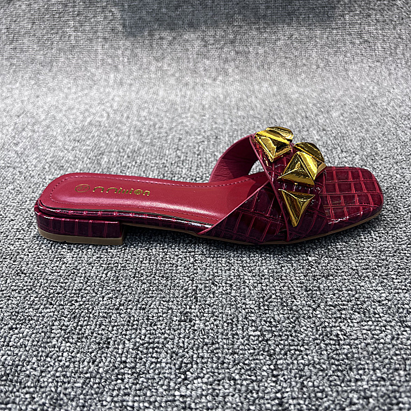 Damenpantoffeln2023 Neue flache Sommersandalen, Damenoberbekleidung, vielseitige Hausschuhe in Übergröße_voghion.com