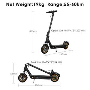 Negotiable wholesale price for Hezzo electric scooters, suitable for commuting to work, foldable electric scooter, MAX model, shipped from an overseas warehouse, one piece
