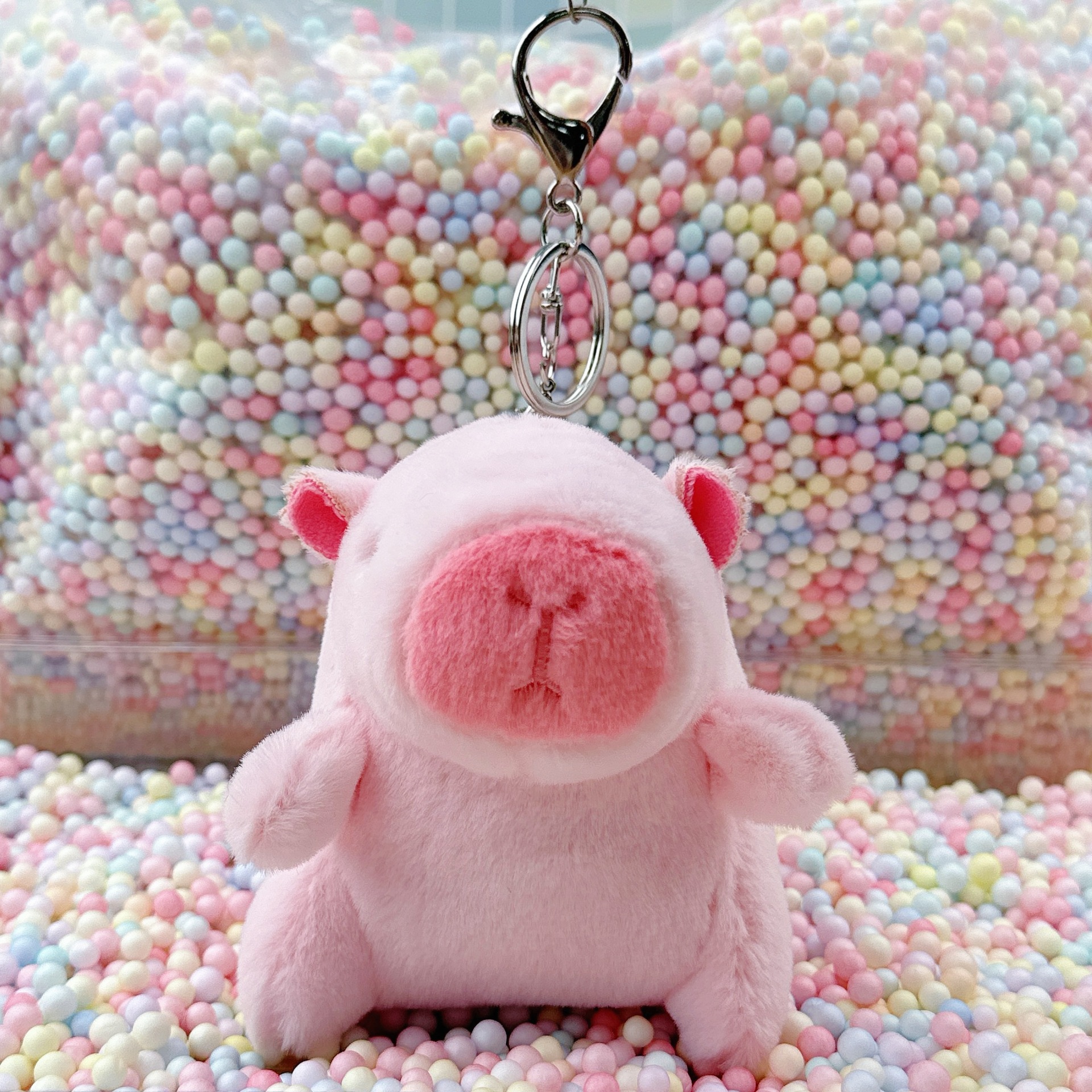 누드 핑크 카피바라 + 실버 버클