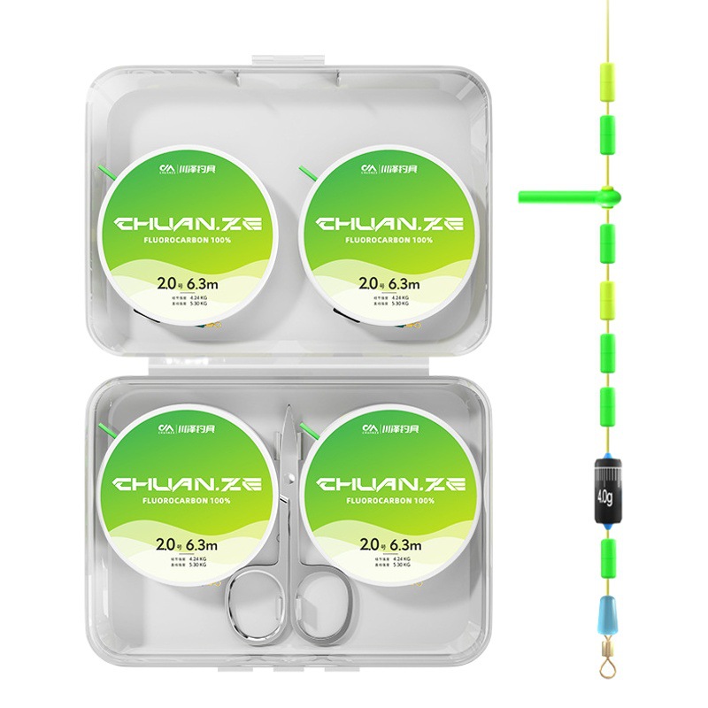 Chuanze Nylon Finished Line Set Complete Kit for Crucian Carp and Carp Fishing Line Main Line Genuine Taiwan-Style Fishing Pre-Tied Imported