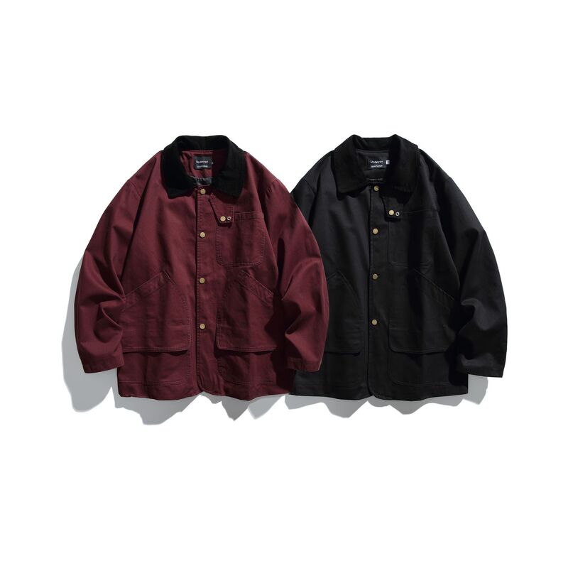 Undevan High-End Retro Workwear Windbreaker Detroit Men's Loose Hunting Contrast Jacket Jacket Unjk001