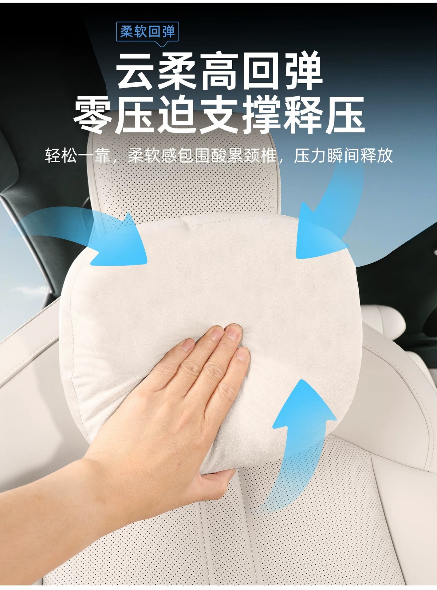 Suitable for Xiaomi Yu7/Su7 Car Magnetic Headrest, Neck Pillow, Lumbar Support, Car Comfort Pillow