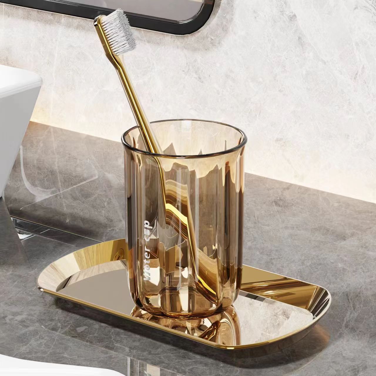 Taza de dientes cepillo de dientes tipo pared sin perforación inodoro aparatos dentales eléctricos enjuague bucal porta taza conjunto familiar